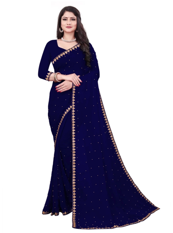 Elegant Traditional Women's Saree - Premium Cotton Blend