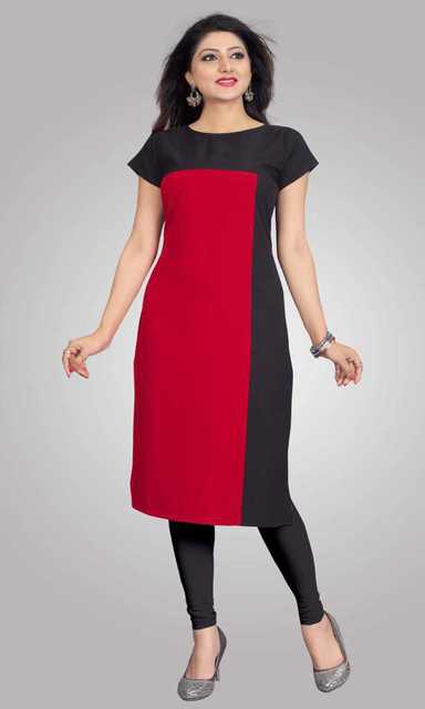 AK Fashion Mall Women's Multicolor Crepe Kurti - Elegant XXL Size Ethnic Wear