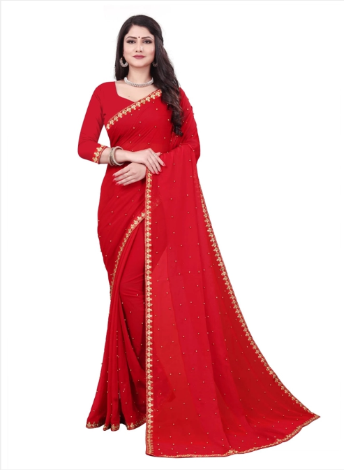 Elegant Traditional Women's Saree - Premium Cotton Blend