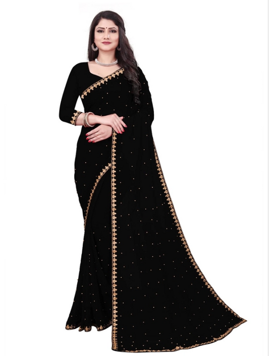 Elegant Traditional Women's Saree - Premium Cotton Blend