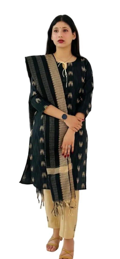 Elegant Women's Kurti Set with Pant and Dupatta - Traditional Indian Ethnic Wear
